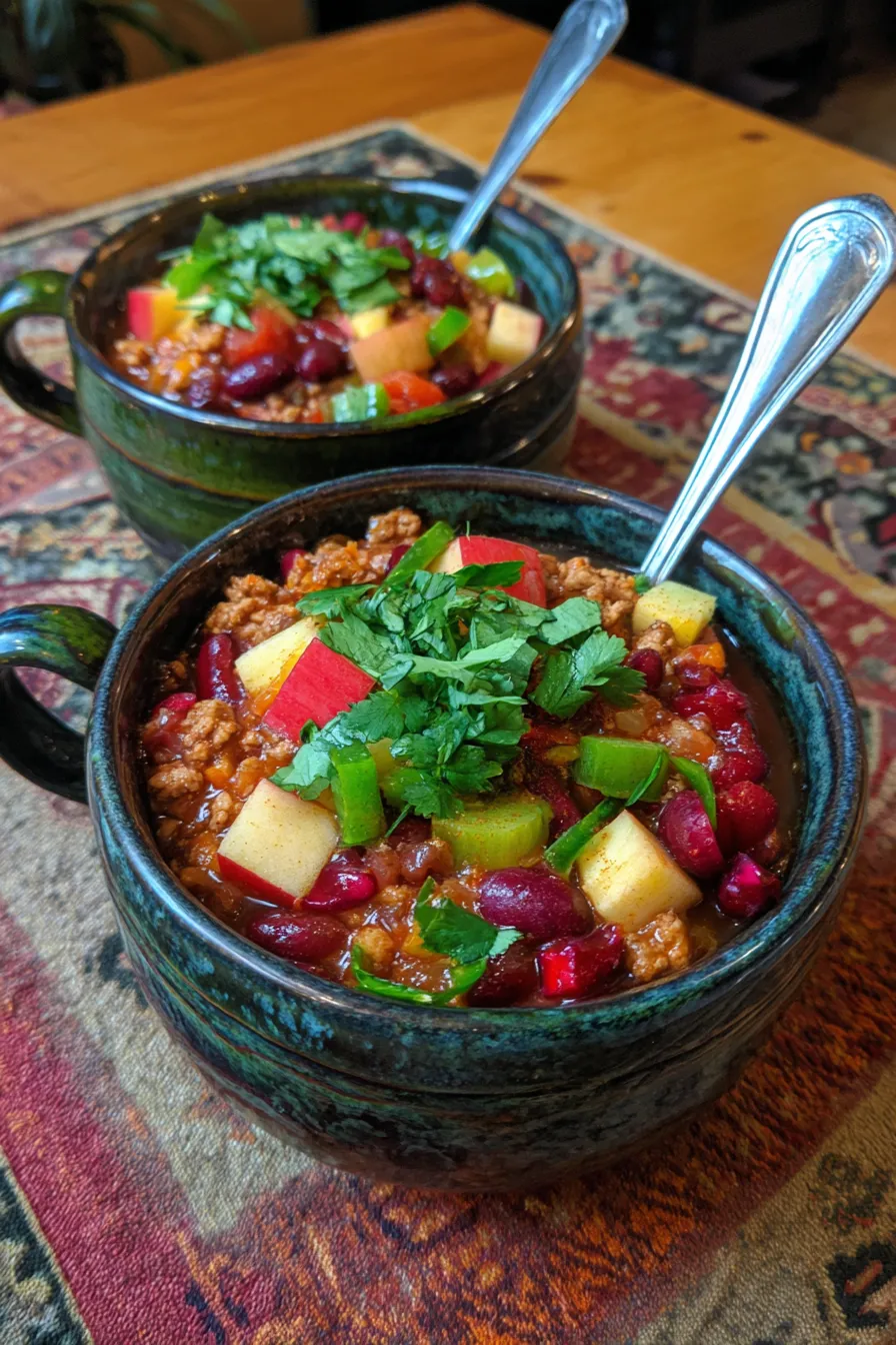 Apple Cinnamon Turkey Chili-garnishes-fresh