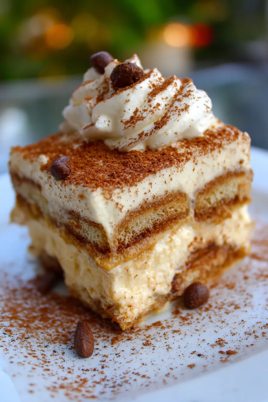 Autumn tiramisu creamy texture