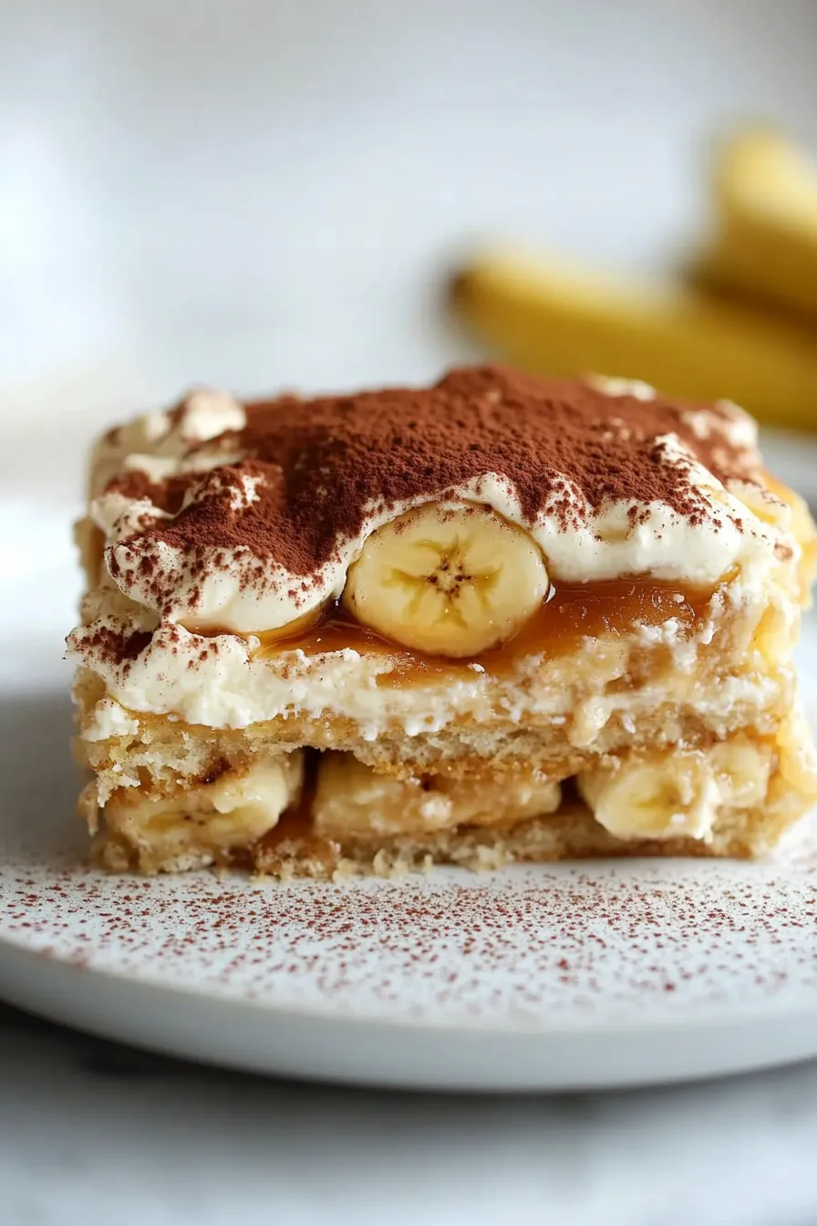 Banana Caramel Tiramisu ingredients prep