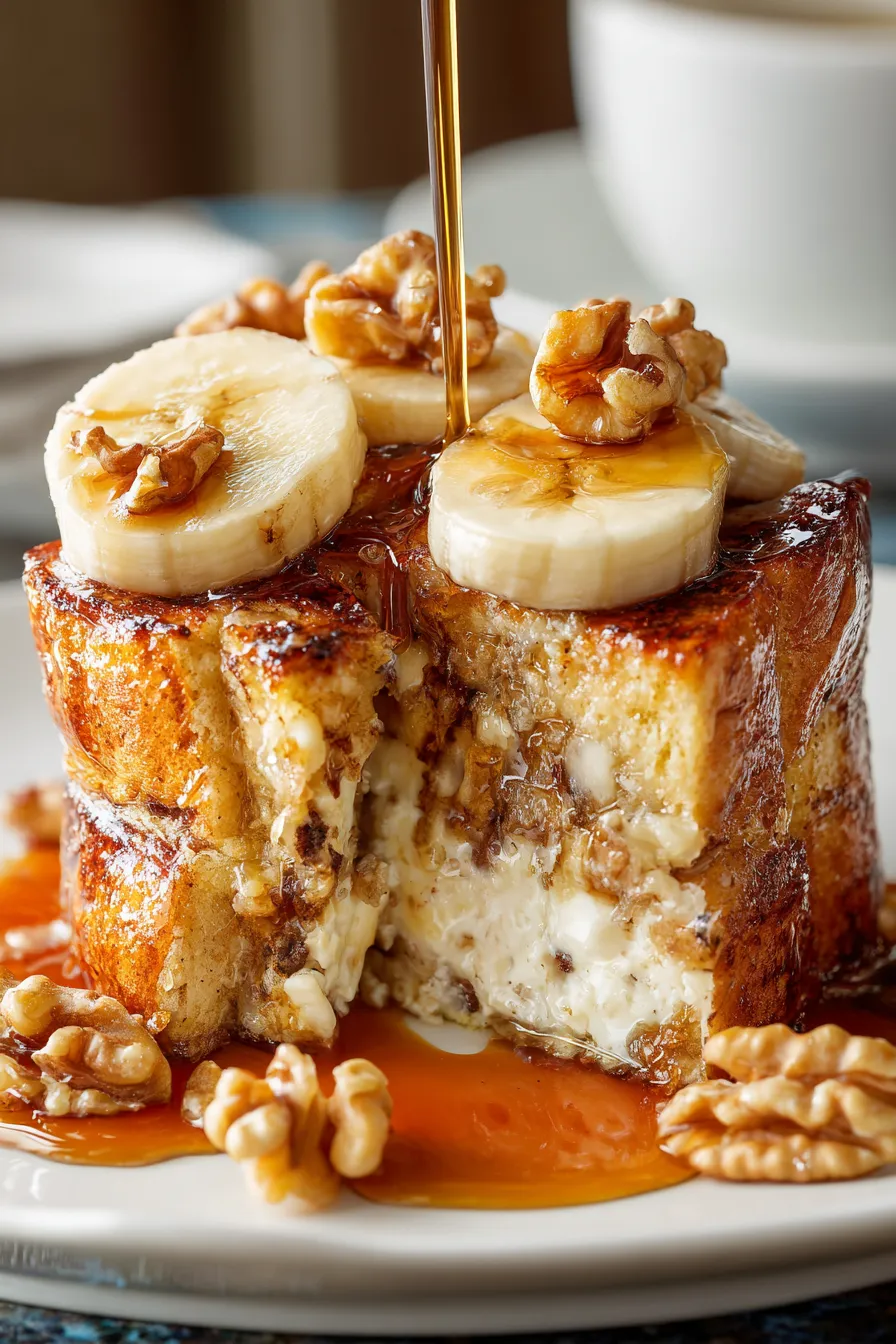 Banana Nut French Toast Stack Maple Drizzle
