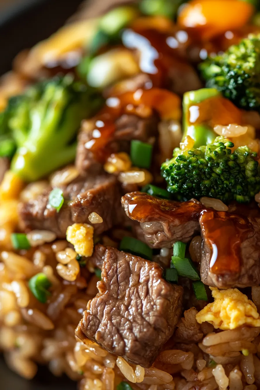 Beef & Broccoli Fried Rice-ingredients-spread