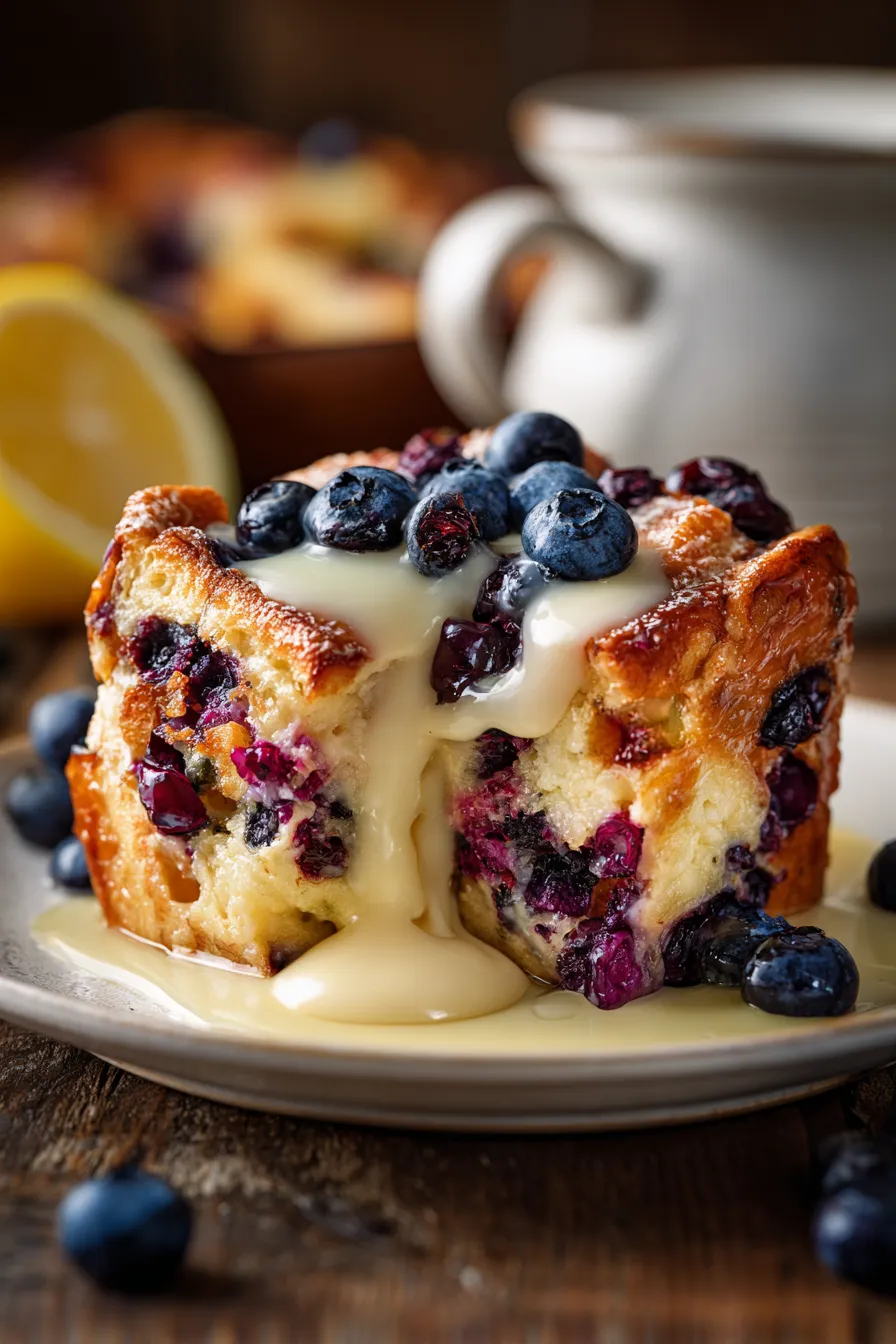 Blueberry Lemon French Toast Bake overhead