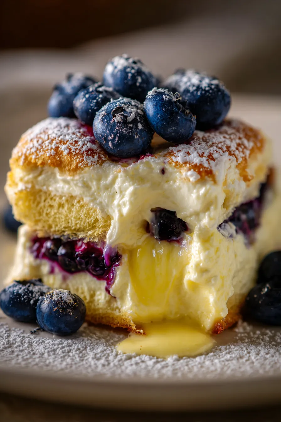 Blueberry sauce drizzle