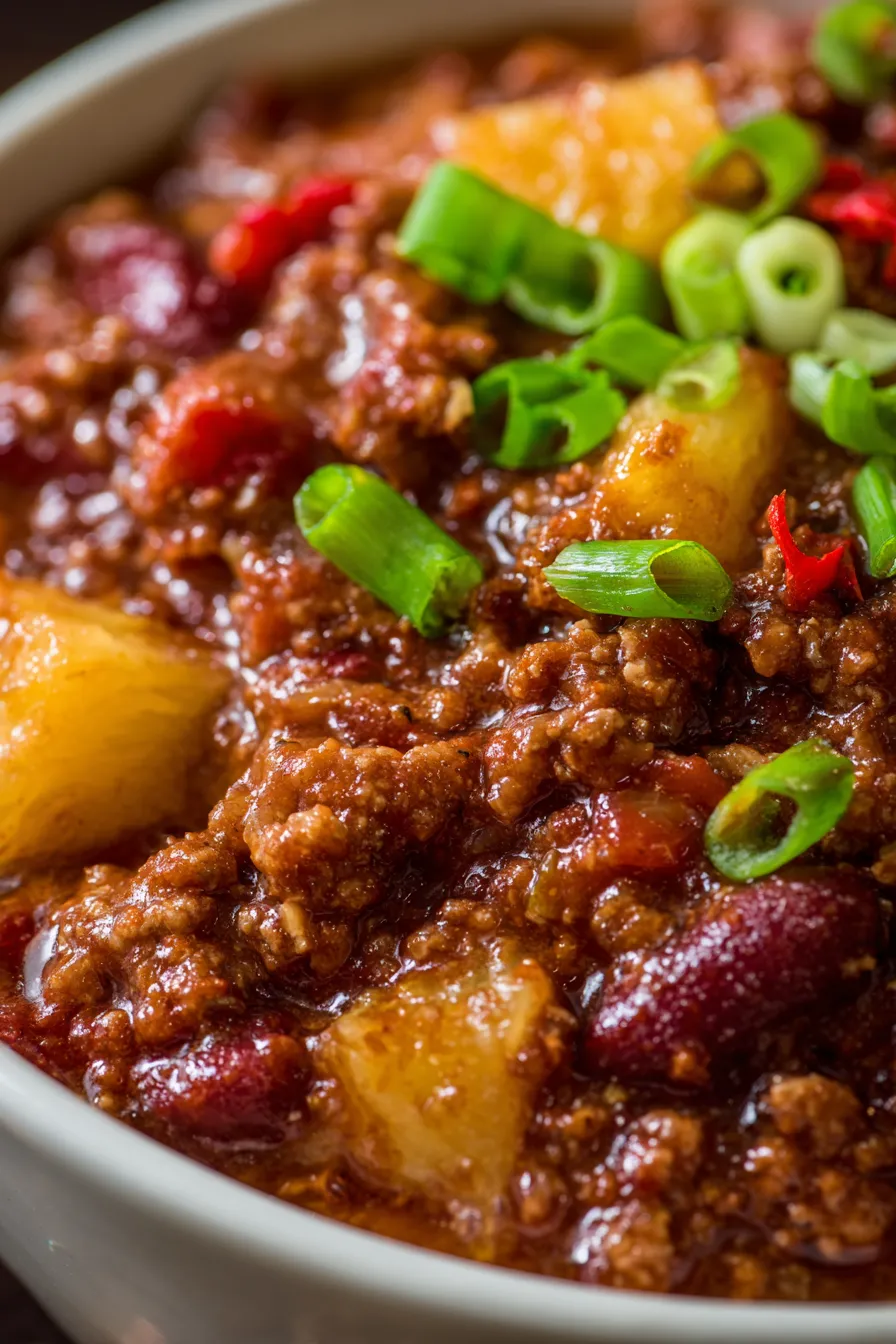 Bowl of Chili with toppings