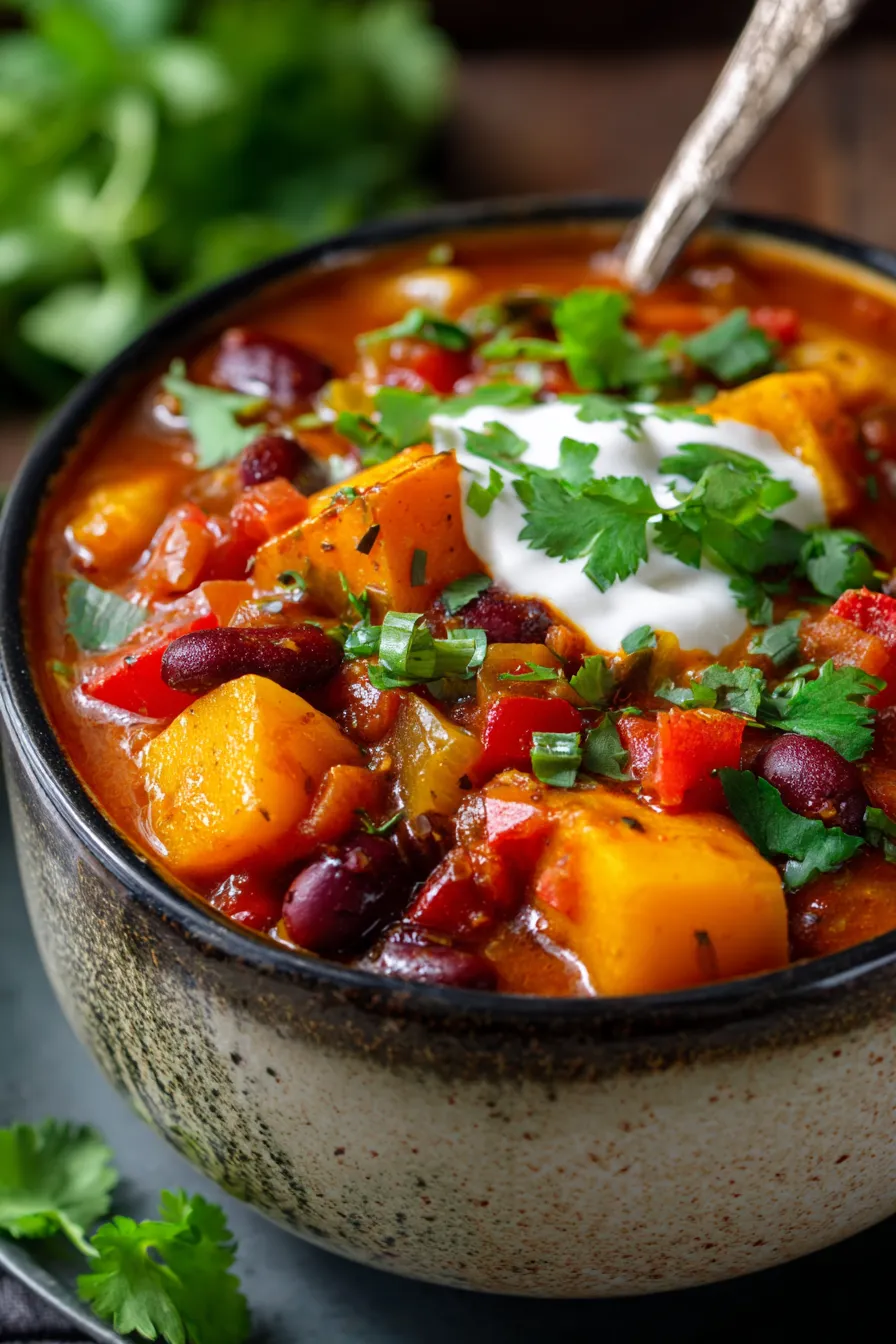 Butternut Squash Chili-close up-texture