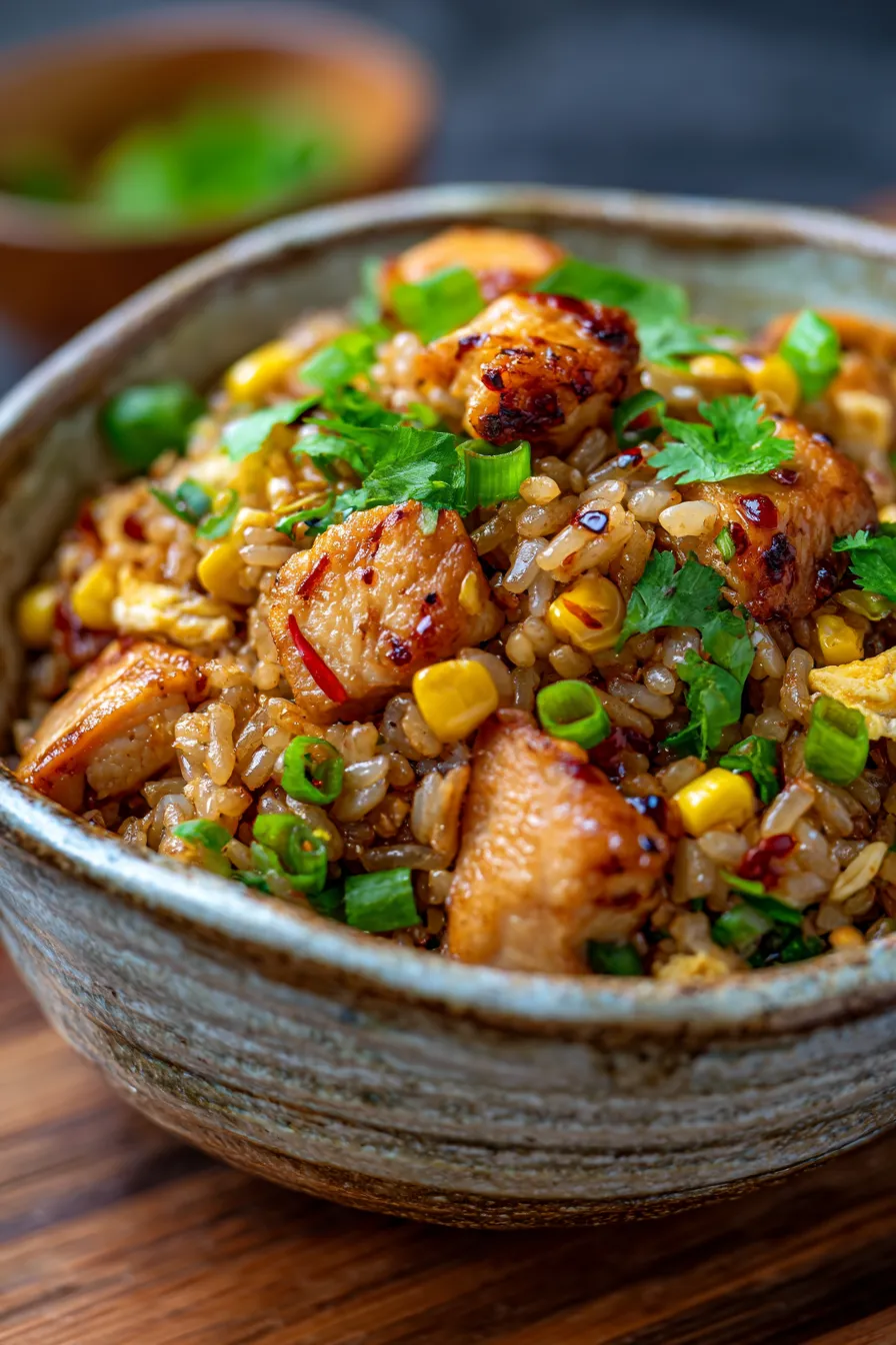 Chicken and Corn Fried Rice-serving-bowl