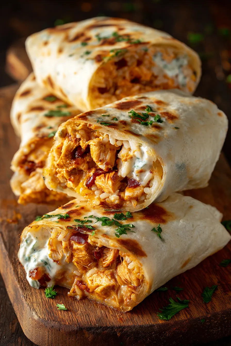 Chicken Bacon Ranch Burrito close-up