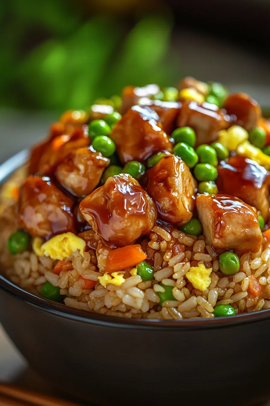 Chicken Teriyaki Fried Rice-cooking-wok