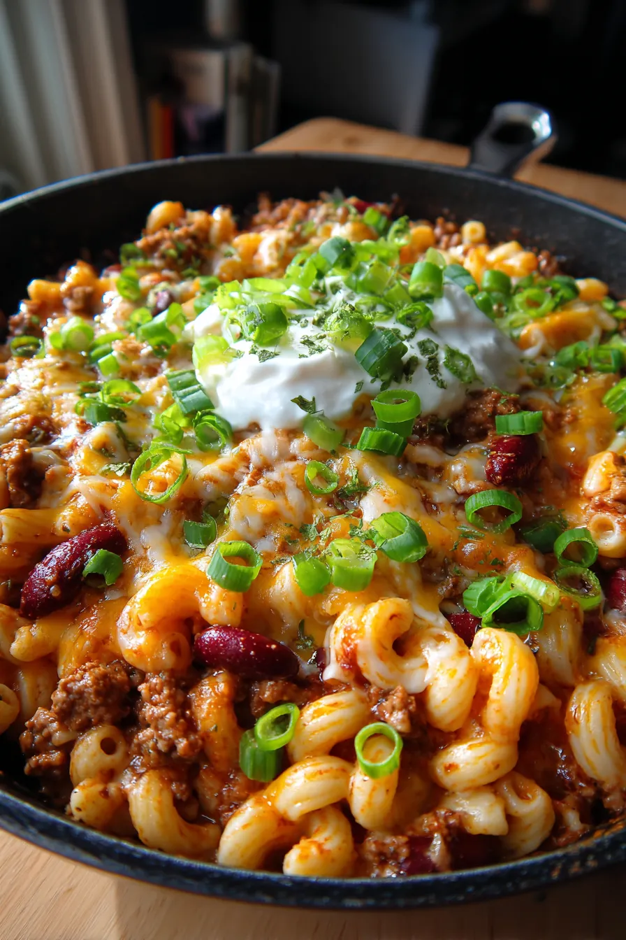 Chili Mac & Cheese Skillet-ingredients-fresh