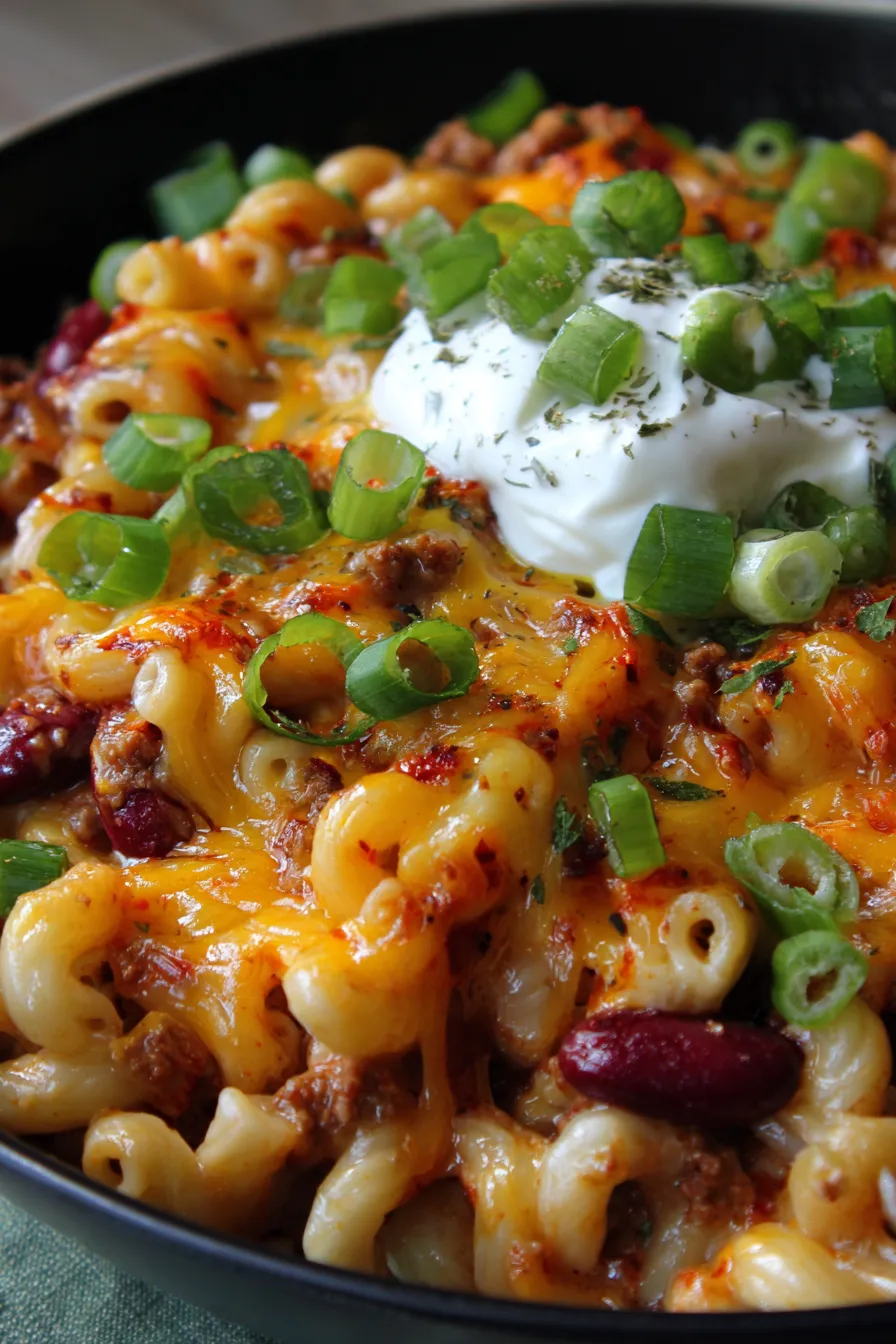 Chili Mac & Cheese Skillet-texture-creamy
