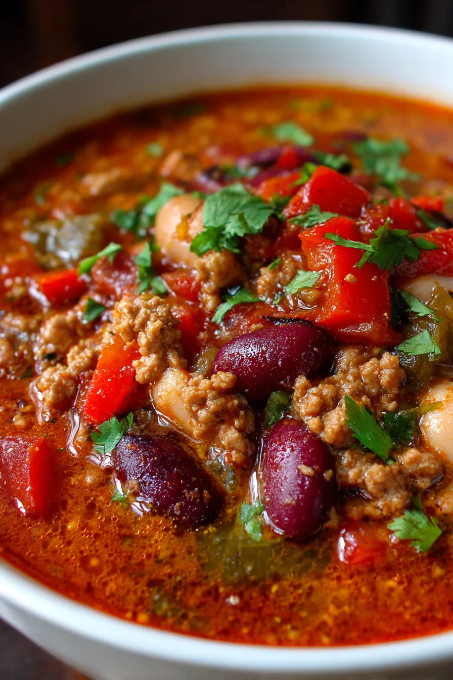 Chili with Roasted Red Peppers-ingredients-prep
