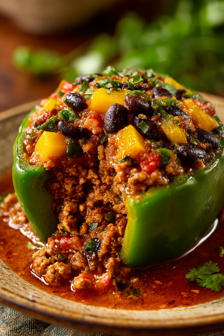 chili with toppings sour cream cilantro