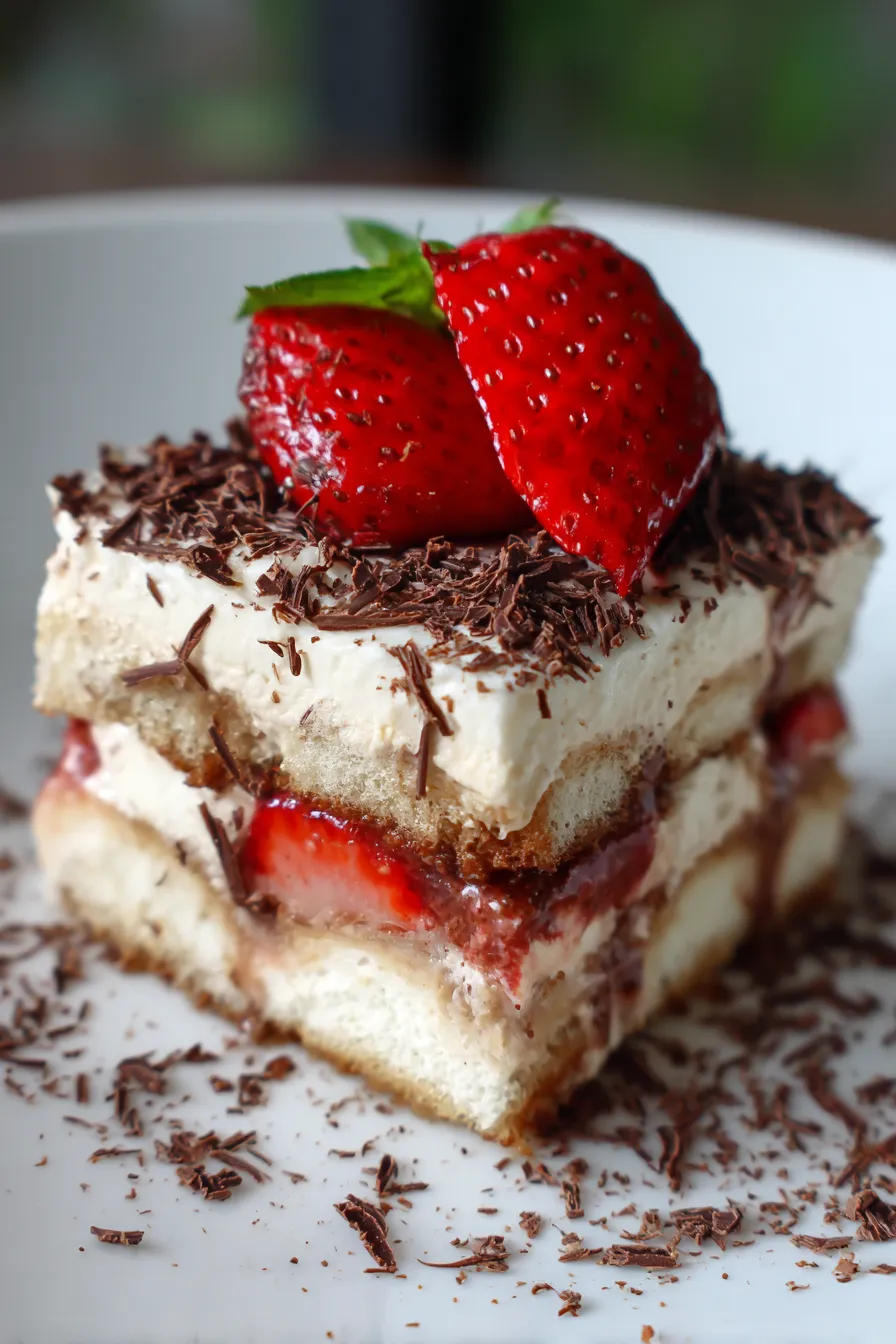 Chocolate tiramisu with ladyfingers