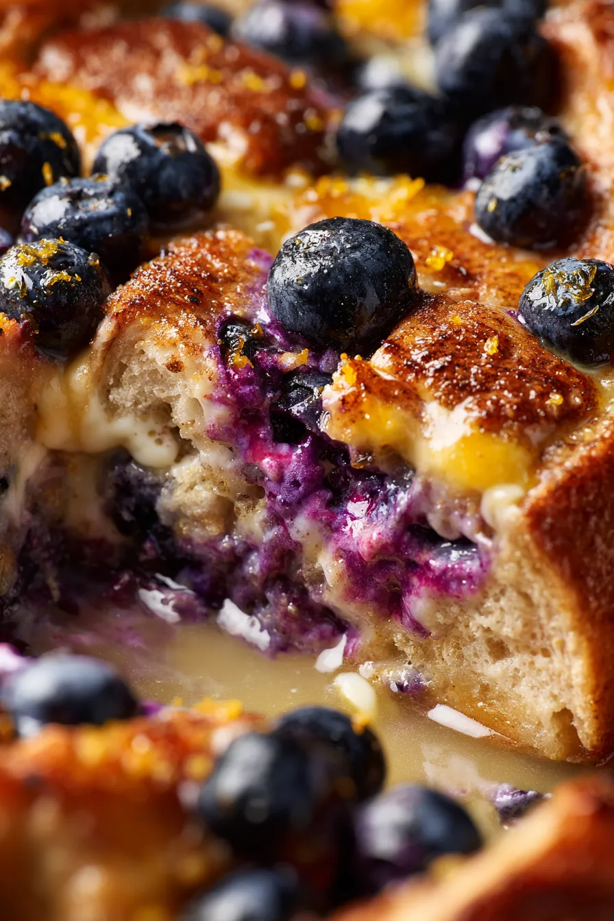 Close-up bread soaking in custard