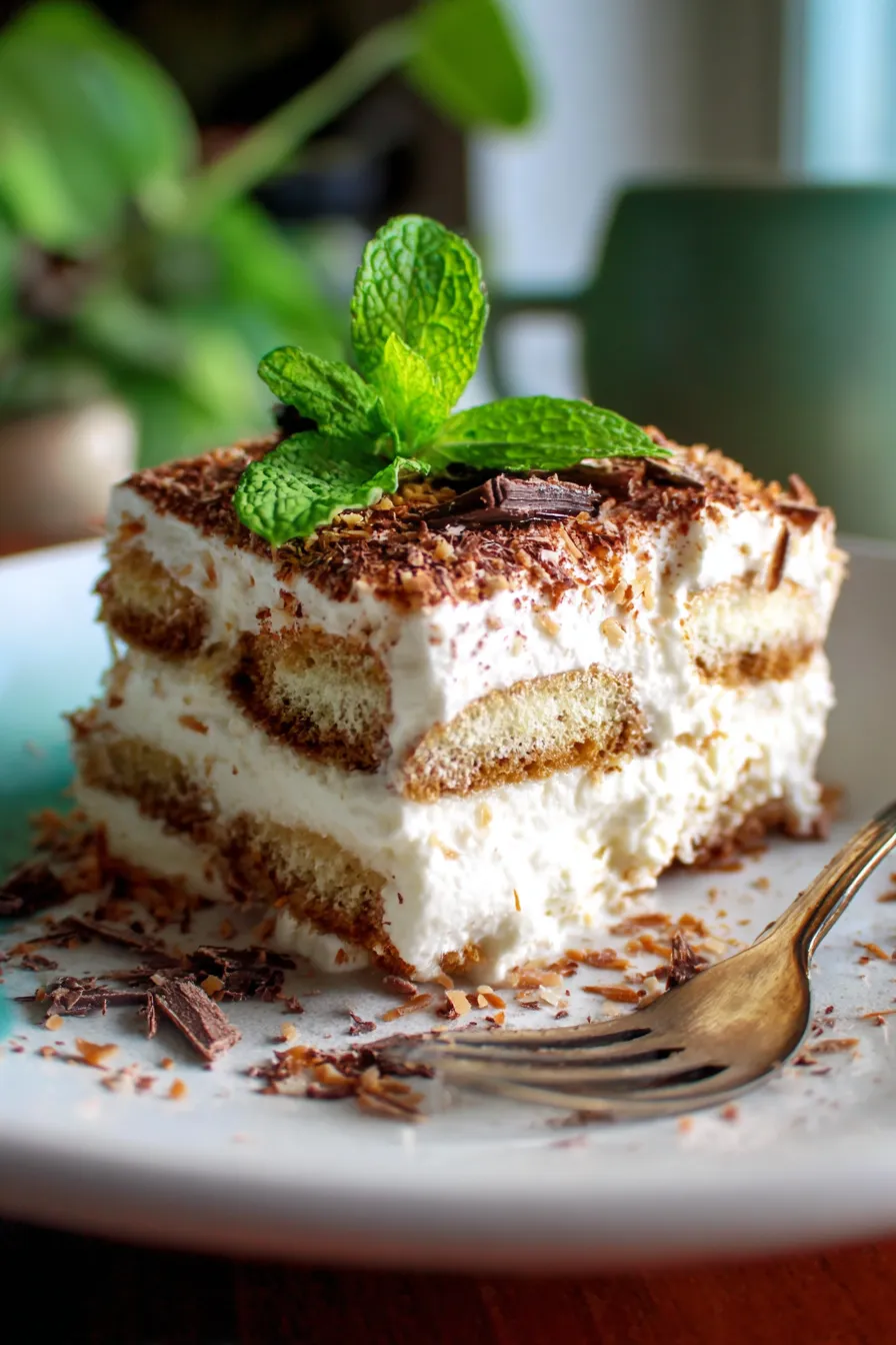 Coconut Cream Tiramisu-garnished-cocoa