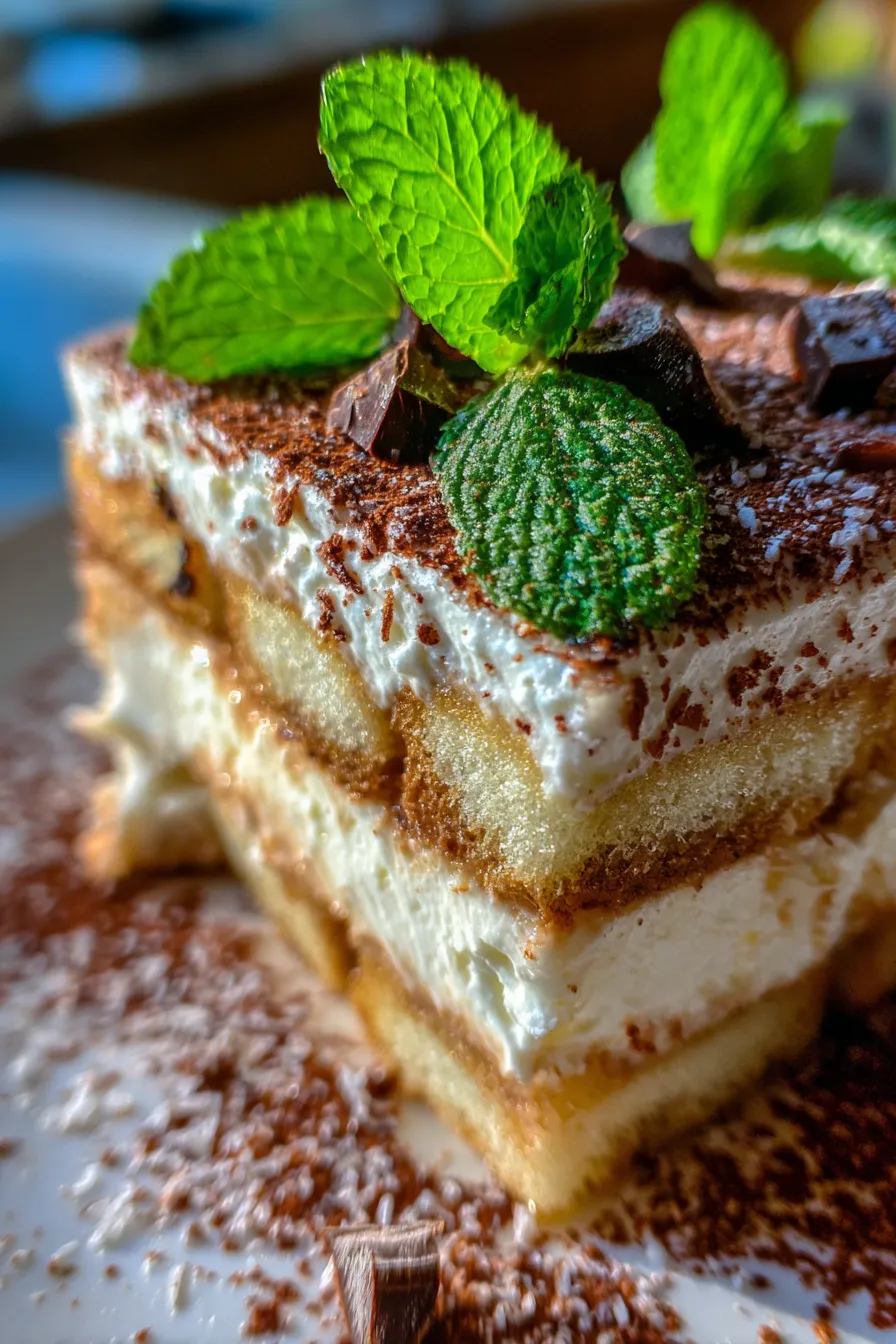 Coconut Cream Tiramisu-texture-closeup