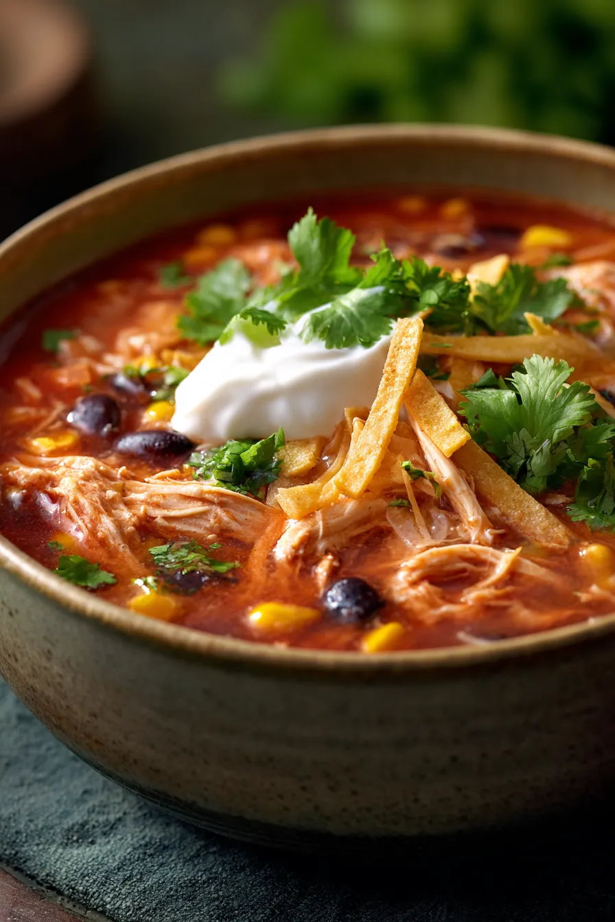 Cozy Chicken Enchilada Soup for Family Dinner Nights-pot-simmering