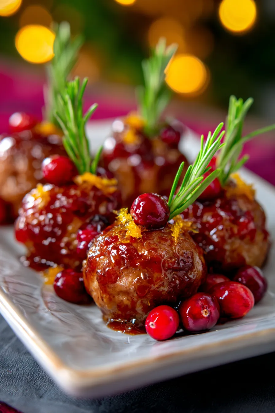 Cranberry Orange Sauce - vibrant glaze - detail shot