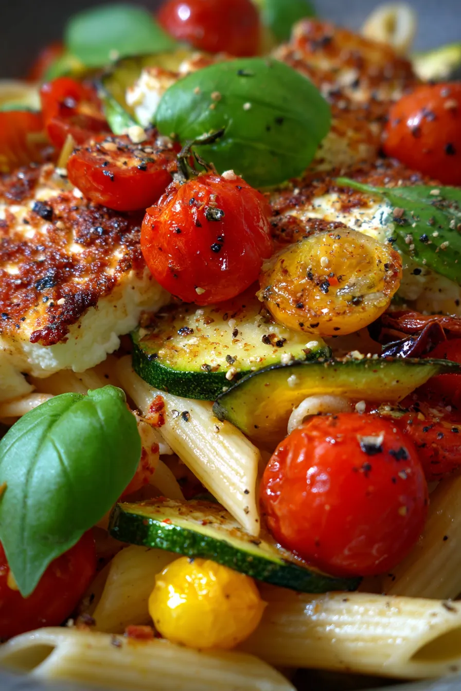 Creamy Feta Pasta-ingredients-prep