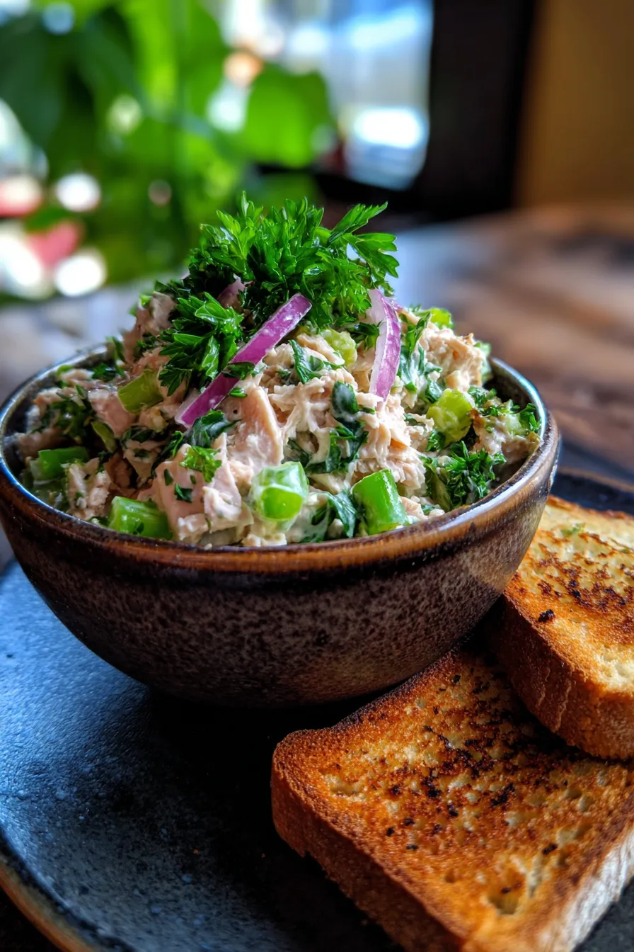 creamy tuna salad bowl