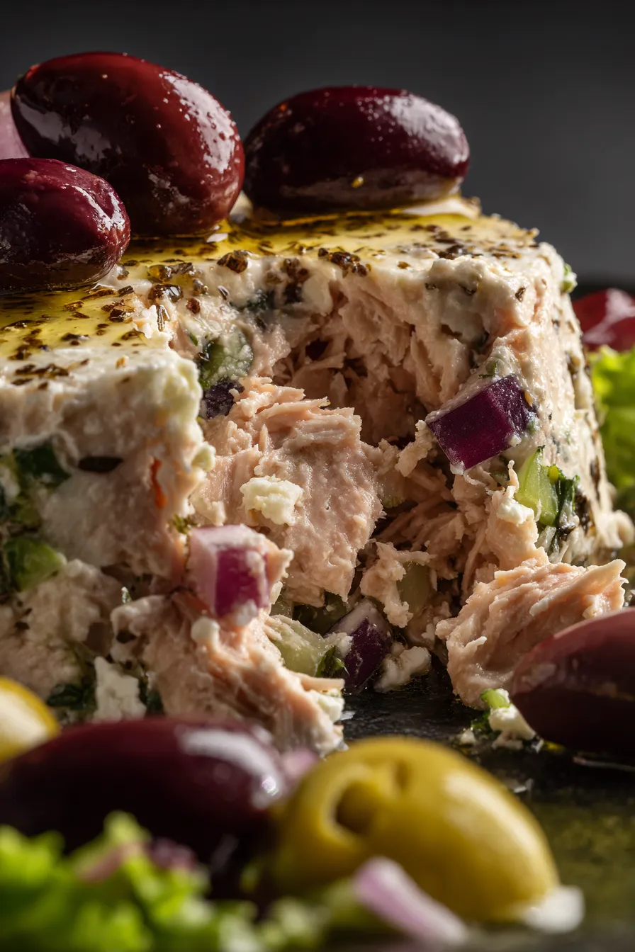 creamy tuna salad close up texture