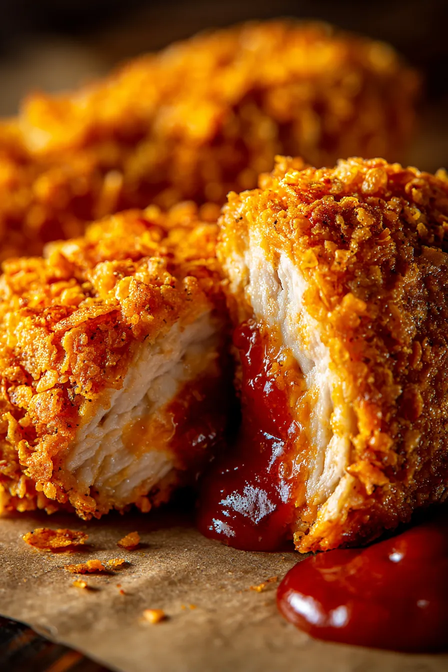 Crispy Doritos Chicken Tenders-plate-sauce