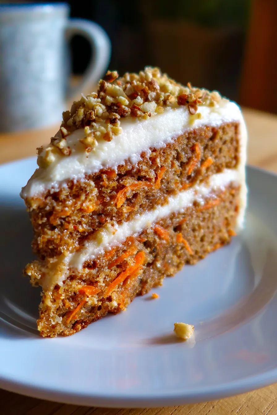Easy Oatmeal Carrot Cake - frosting - cream cheese - swirl