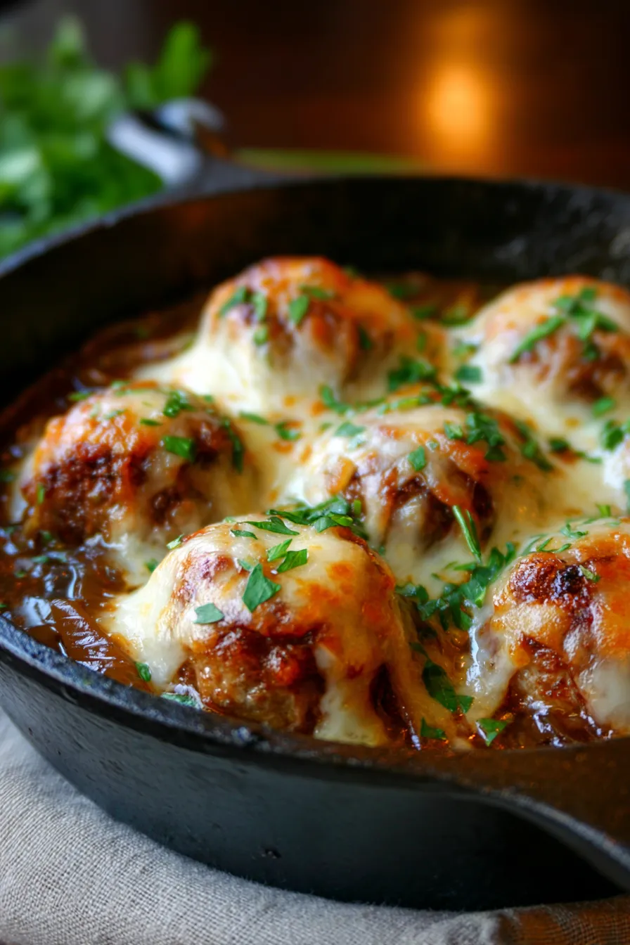French Onion Meatballs in Savory Beefy Sauce-ingredients-mise-en-place