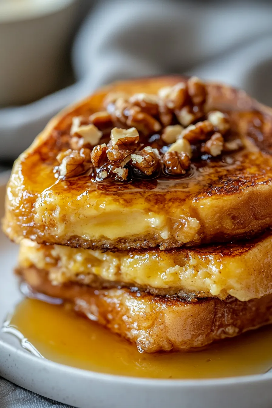 French Toast with Honey Butter & Walnuts-drizzle-texture