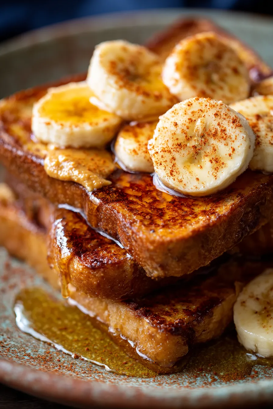 French Toast with Peanut Butter & Banana-ingredients-prep
