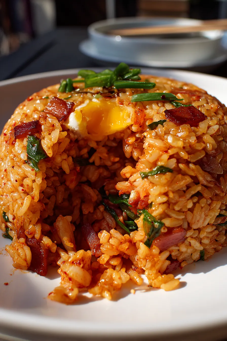 Fried Rice in skillet steaming
