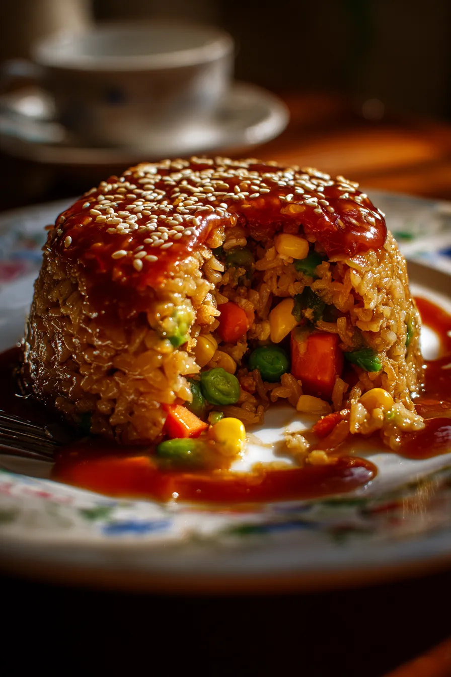 Garden Fried Rice overhead shot