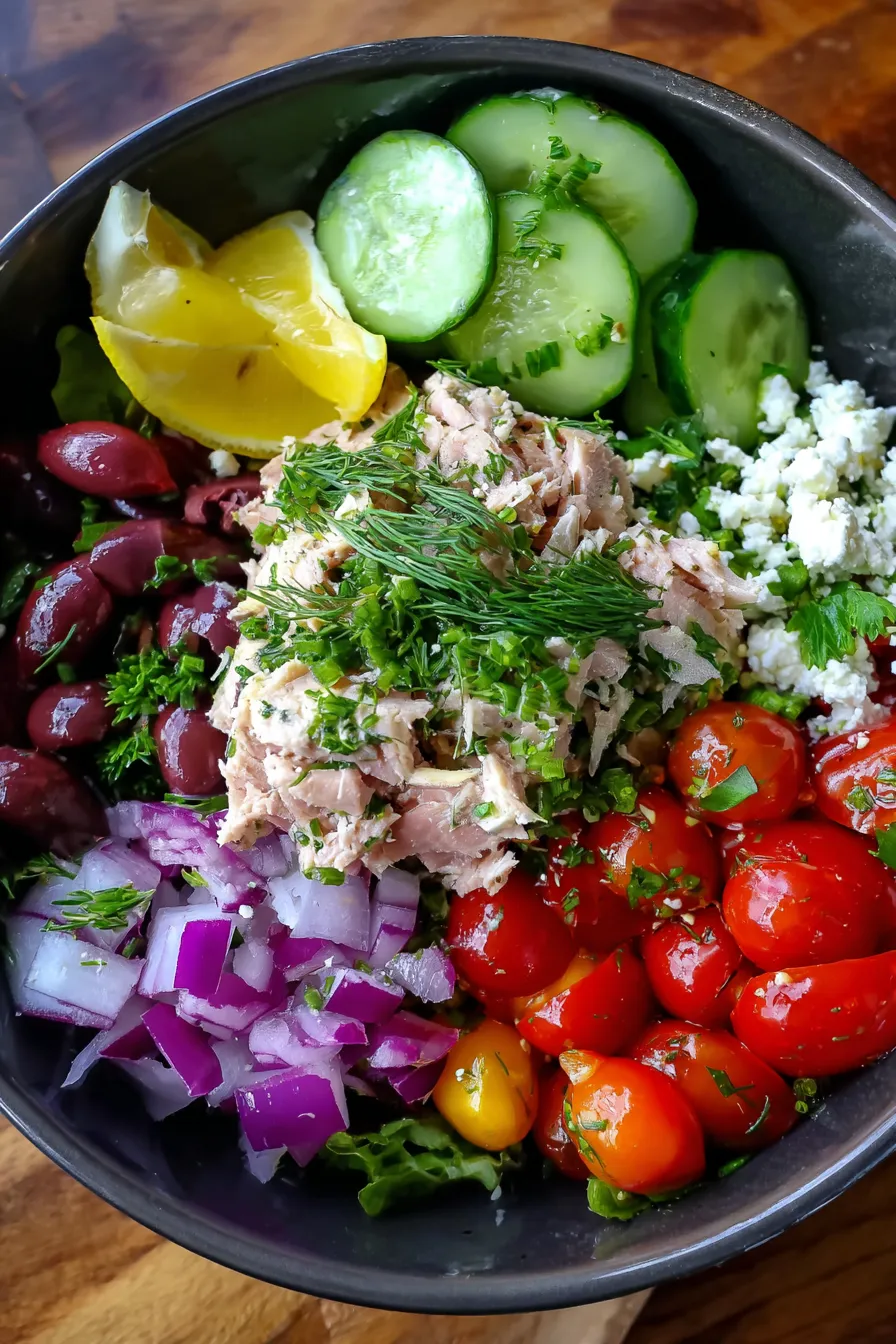 Greek-Style Tuna Salad Bowl-mealprep-containers