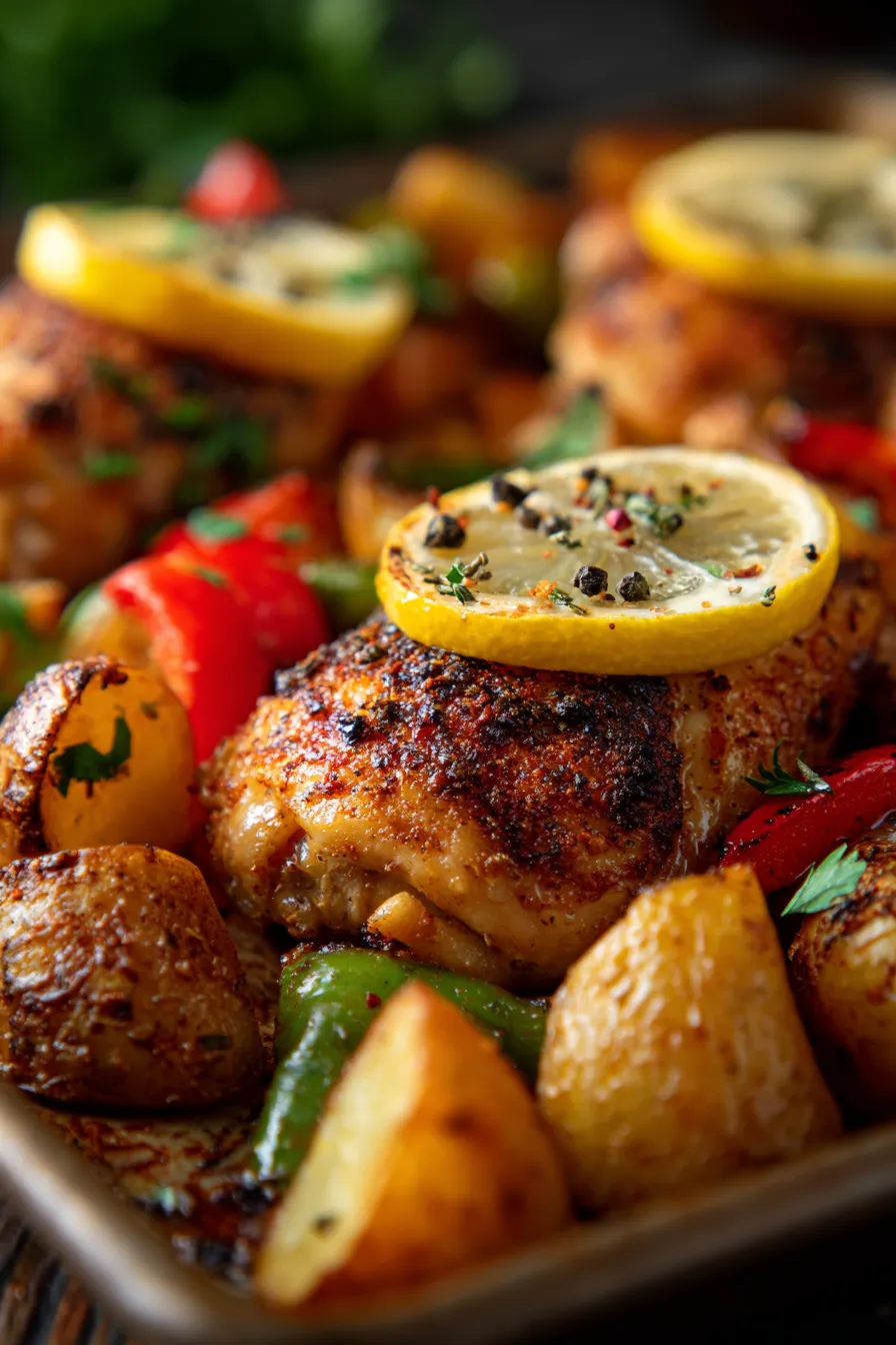 healthy dinner recipe-chicken and vegetables-rustic