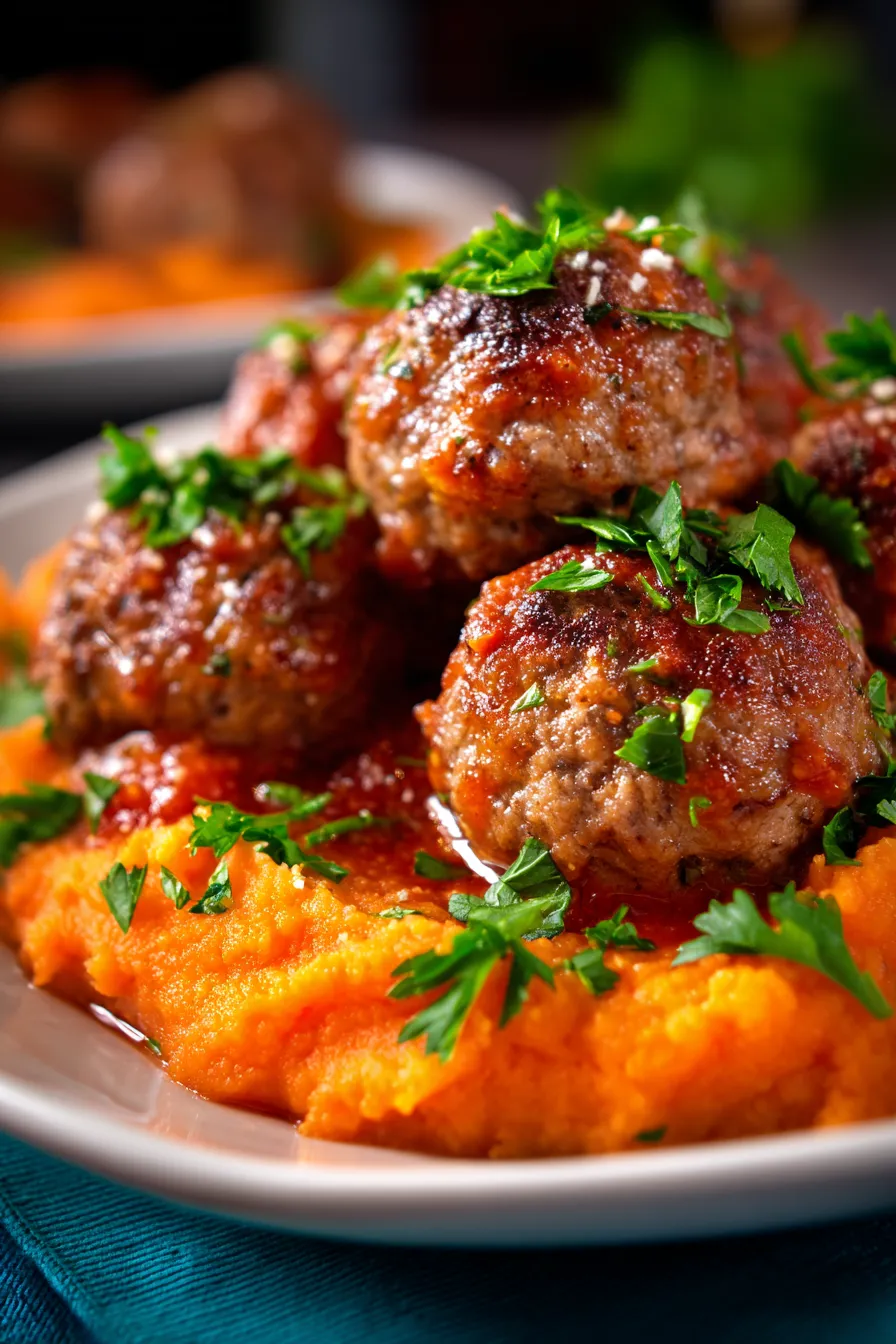 Homemade Meatballs on plate