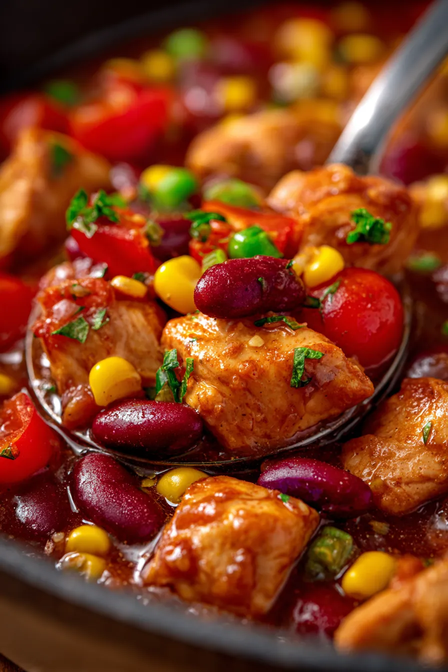 Honey Garlic Chicken Chili-ingredients-prep
