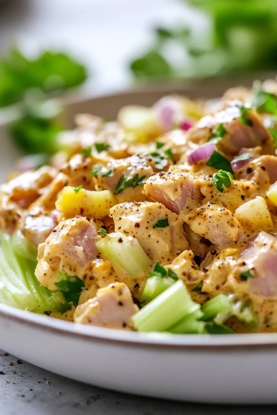 Honey Mustard Tuna Salad-closeup-texture