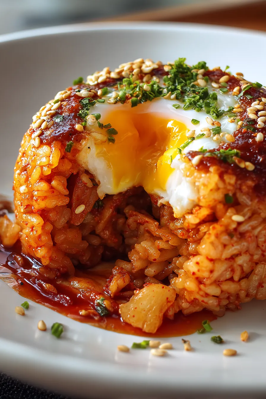 Kimchi Fried Rice overhead serving