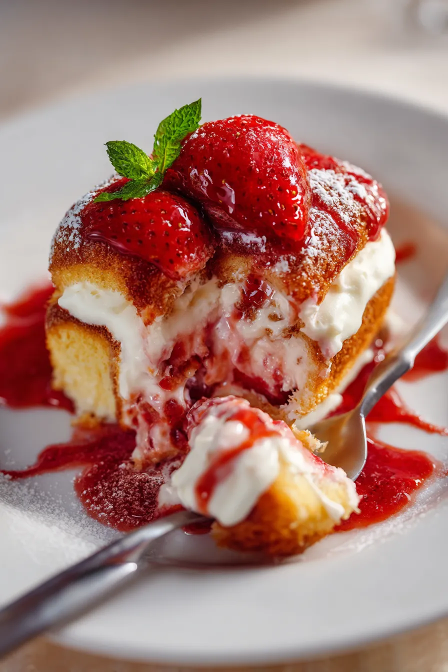 Layering ladyfingers and cream