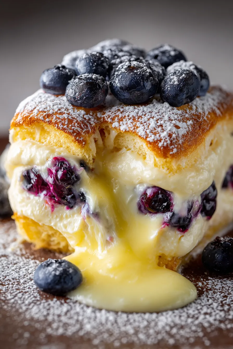 Lemon Blueberry Tiramisu layers