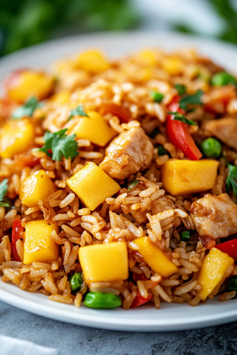 Mango Fried Rice-texture-closeup