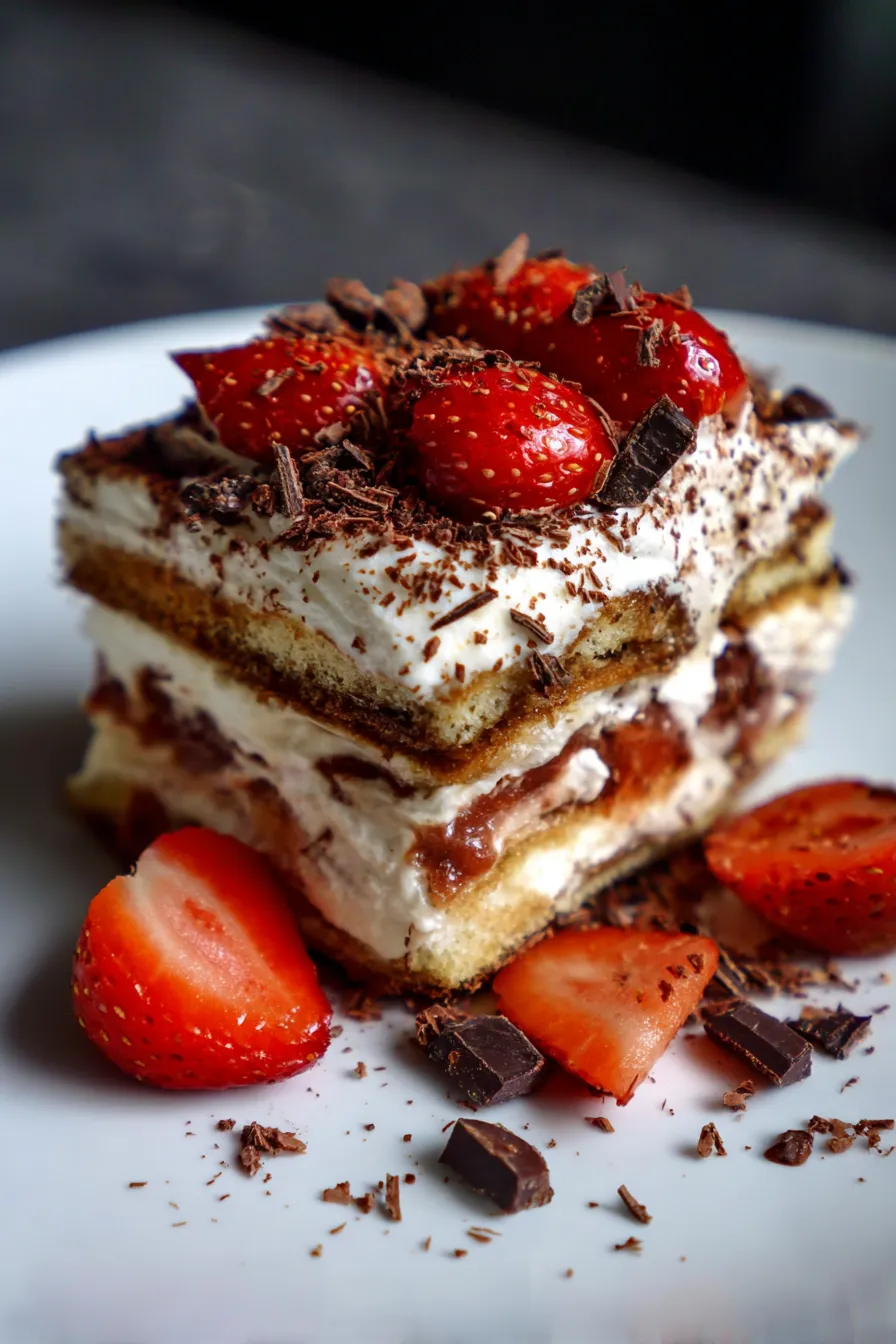 Mascarpone and strawberry dessert