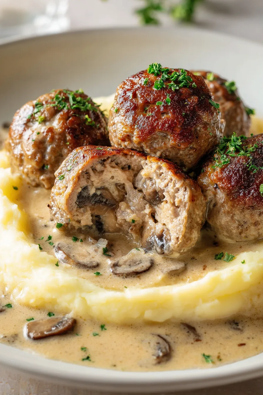 Meatball ingredients prep bowl