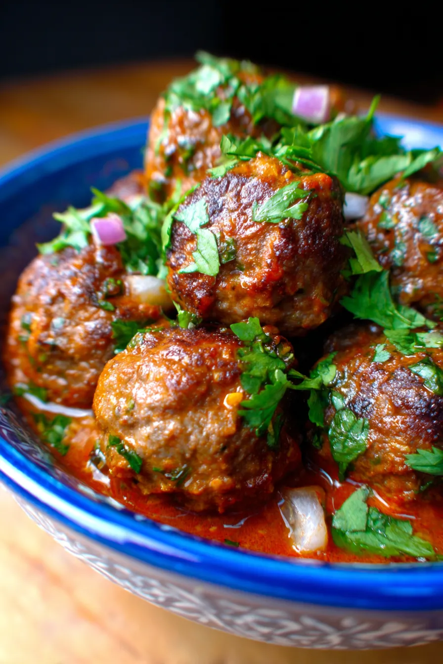 Meatballs-garnished-fresh herbs
