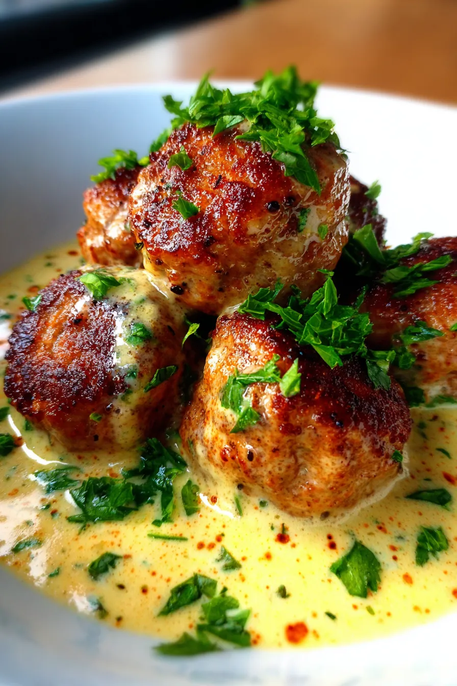 Meatballs with Creamy Dijon Mustard-cooking-process
