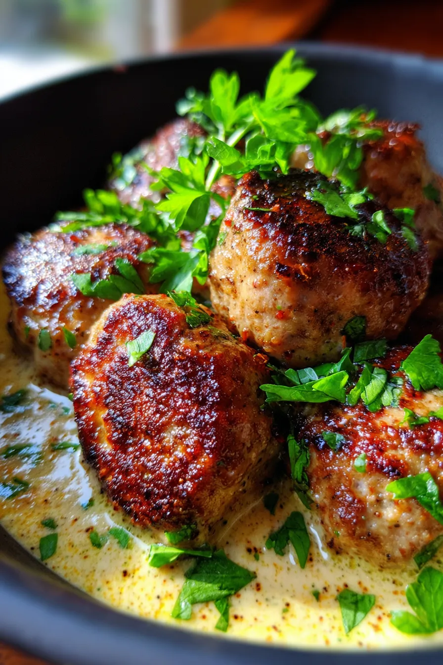 Meatballs with Creamy Dijon Mustard-ingredients-prep