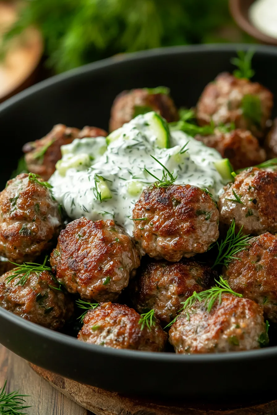 Mediterranean Meatballs-closeup-texture