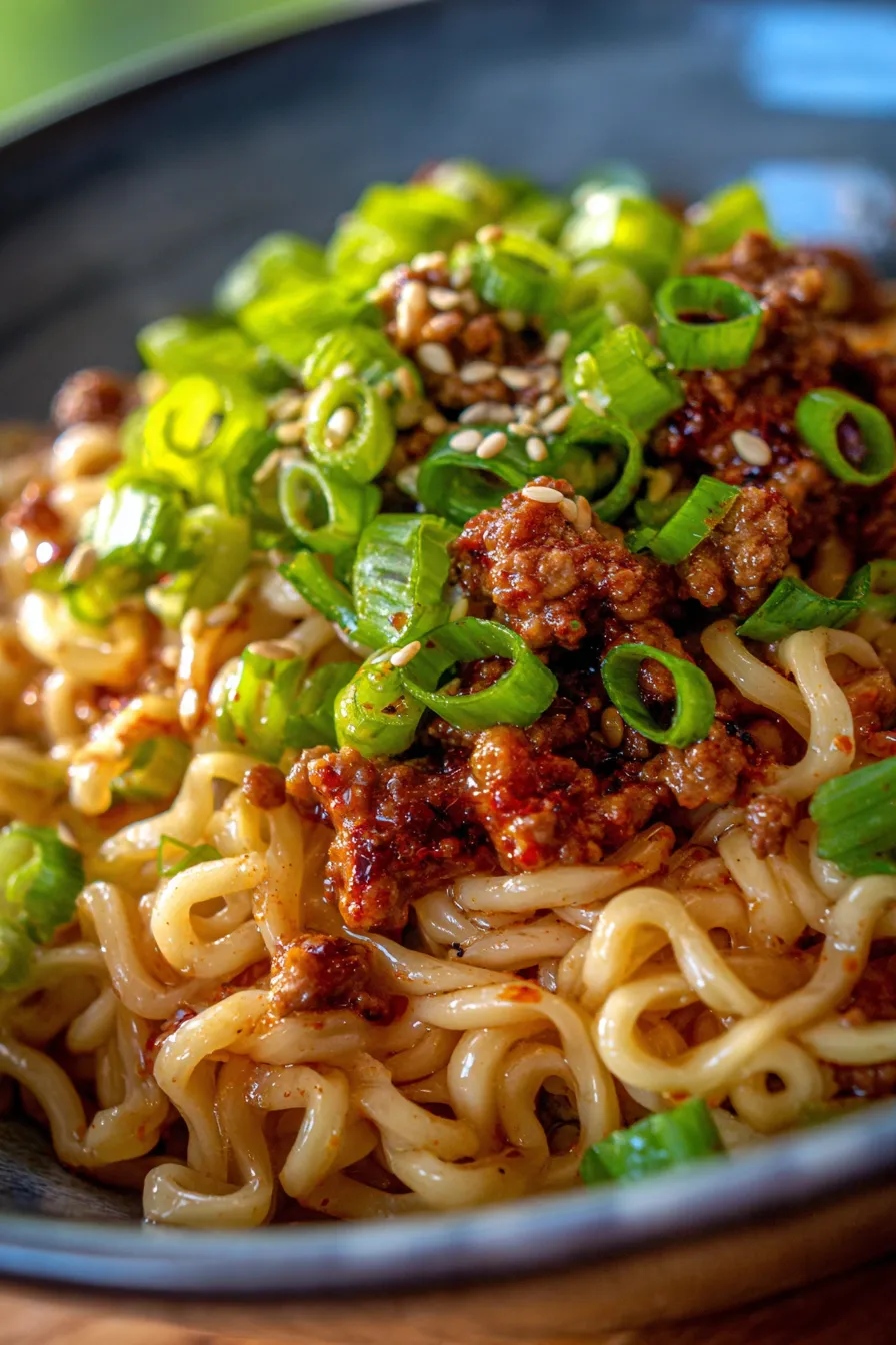 Mongolian Ground Beef Noodles-ingredients-fresh