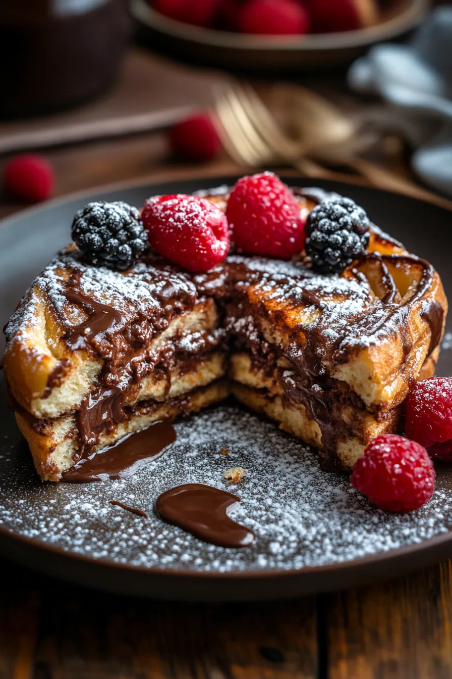 Nutella Swirl French Toast-cross-section-filling