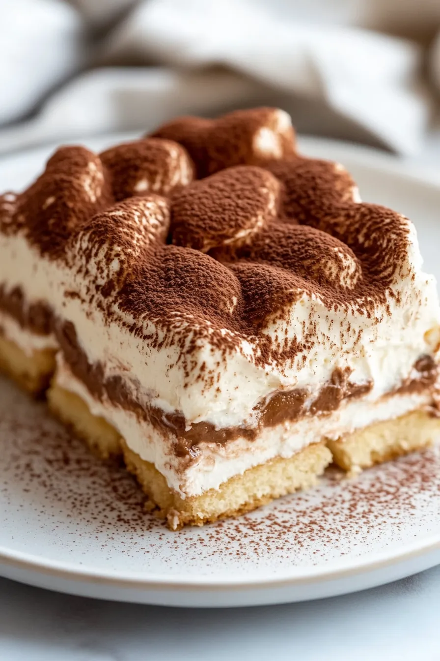 Nutella Swirl Tiramisu-overhead-serving